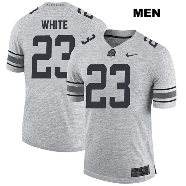 Ohio State Buckeyes Men's De'Shawn White #23 Gray Authentic Nike College NCAA Stitched Football Jersey NH19T66IA
